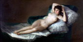 The Nude Maja - Maja Desnuda c1797 By Francisco Goya