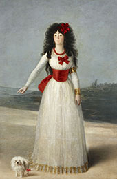 Portrait of the Duchess of Alba, The White Duchess 1795 By Francisco Goya