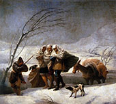 The Snowstorm (Winter) c1786 By Francisco Goya