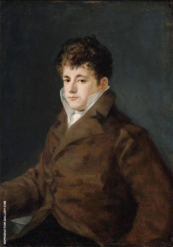 Portrait of a Young Man in Brown By Francisco Goya
