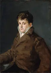 Portrait of a Young Man in Brown By Francisco Goya