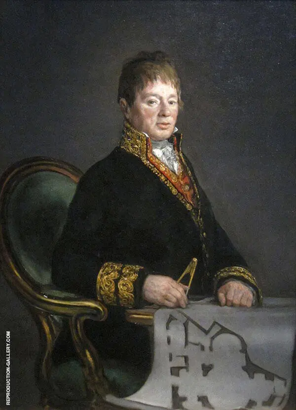 Portrait of Juan Antonio Cuervo 1819 By Francisco Goya