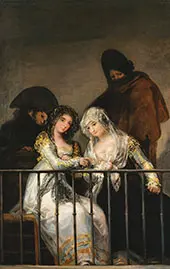 Majas on a Balcony c1800 By Francisco Goya