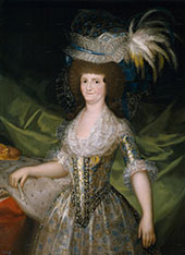 Queen of Spain Maria Louisa, nee Bourbon-Parma c1789 By Francisco Goya