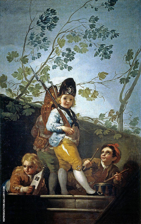 Boys Playing at Soldiers 1779 | Oil Painting Reproduction