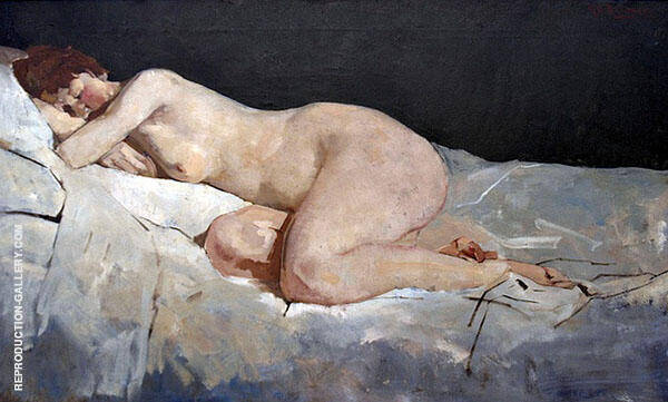 Reclining Nude White Sheets 1888 | Oil Painting Reproduction