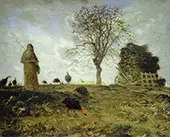 Autumn Landscape with Flock of Turkeys c1872 By Jean Francois Millet