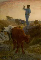 Calling Home the Cattle c1866 By Jean Francois Millet