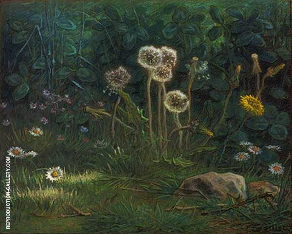 Dandelions c1867 by Jean Francois Millet | Oil Painting Reproduction