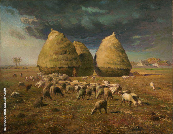 Haystacks Autumn 1874 by Jean Francois Millet | Oil Painting Reproduction