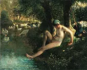 Goose Girl Bathing 1863 By Jean Francois Millet