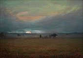 Ploughing at Sunset By Jean Francois Millet