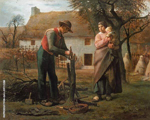 Peasant Grafting a Tree | Oil Painting Reproduction