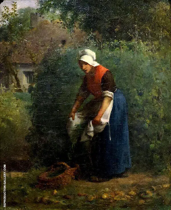 Gathering Beans c1870 By Jean Francois Millet