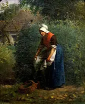 Gathering Beans c1870 By Jean Francois Millet