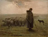 The Shepherdess and her Flock 1862 By Jean Francois Millet