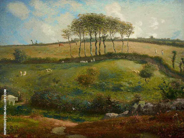 A Pasture Near Cherbourg 1861 By Jean Francois Millet