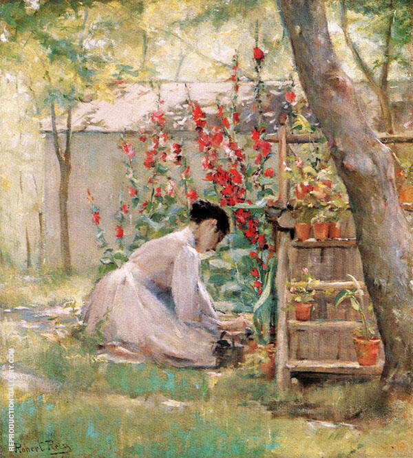 Tending The Garden by Robert Lewis Reid | Oil Painting Reproduction