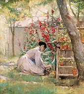 Tending The Garden By Robert Lewis Reid