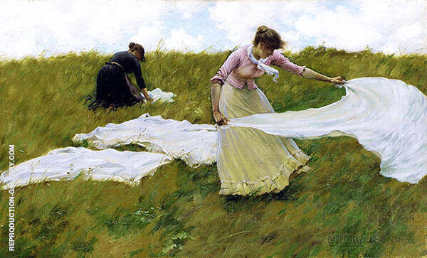 A Breezy Day by Charles Courtney Curran | Oil Painting Reproduction