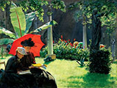 Afternoon in The Cluny Garden Paris 1889 By Charles Courtney Curran