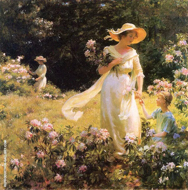 Among The Laurel Blossoms 1914 By Charles Courtney Curran
