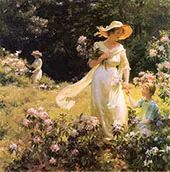 Among The Laurel Blossoms 1914 By Charles Courtney Curran