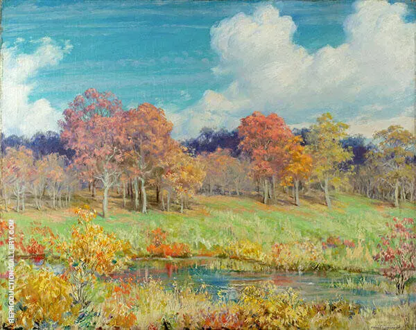 Autumn Landscape By Charles Courtney Curran