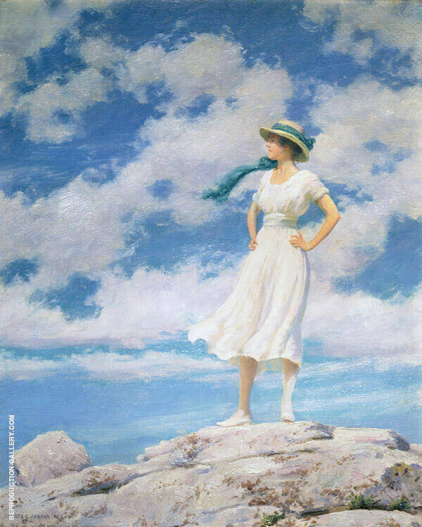 On The Summit by Charles Courtney Curran | Oil Painting Reproduction