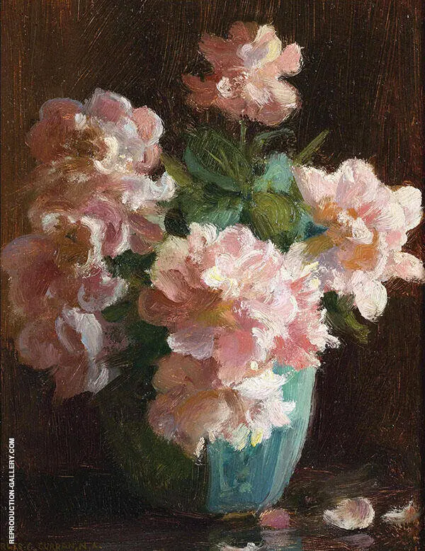 Pink Roses By Charles Courtney Curran