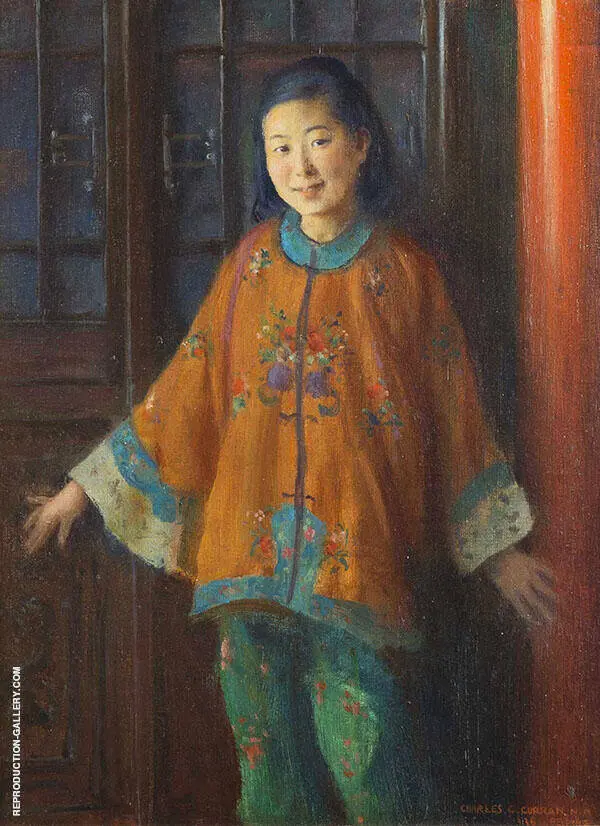 Portrait of Liang L Ling By Charles Courtney Curran