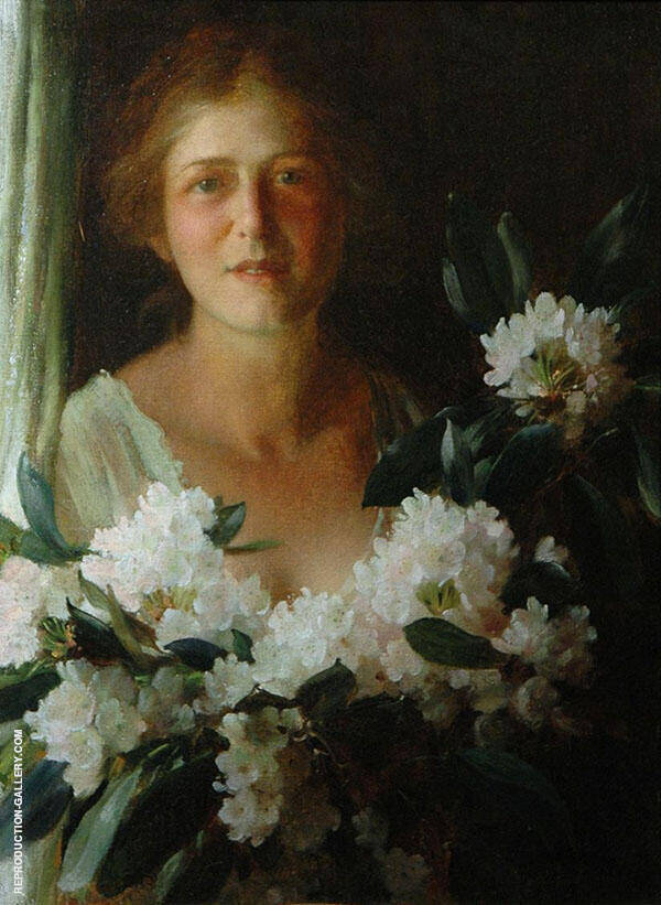 Rhodedendrons by Charles Courtney Curran | Oil Painting Reproduction