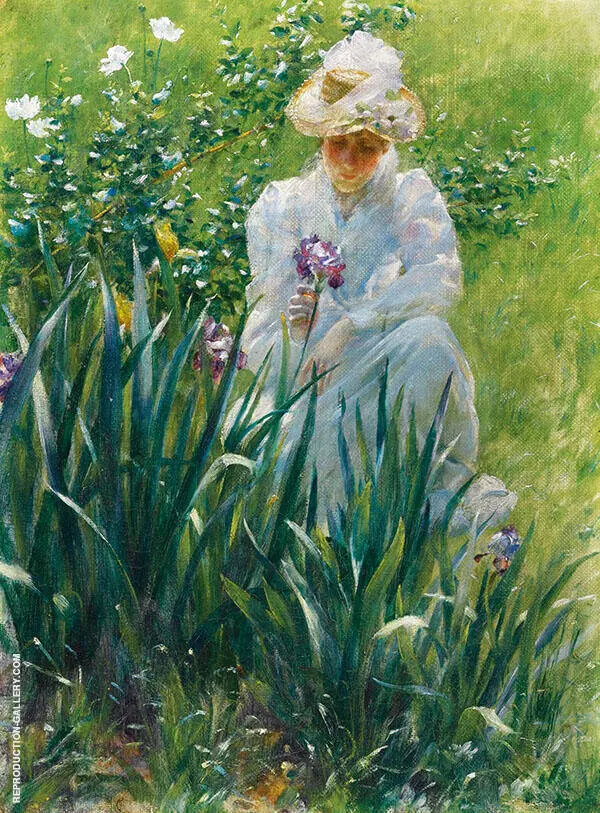 The Iris Bed By Charles Courtney Curran