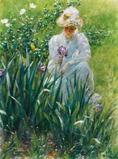 The Iris Bed By Charles Courtney Curran