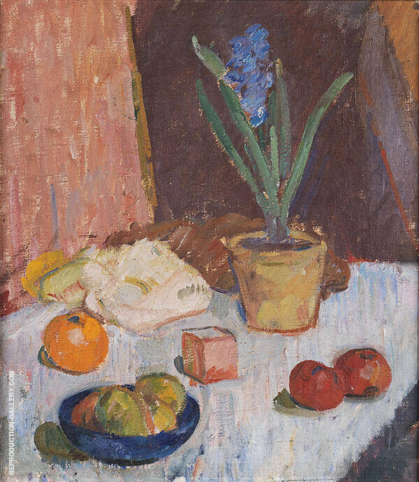Composition with Hyacinth Fruits and Blue Bowl 1911 | Oil Painting Reproduction