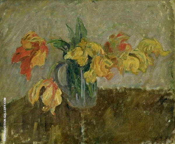 Parrot Tulips 1909 by Karl Isakson | Oil Painting Reproduction