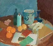 Still Life with Fruits and Jug By Karl Isakson