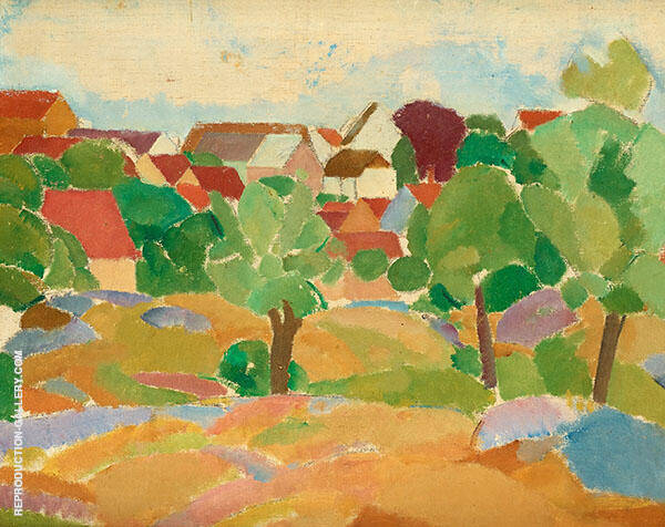 Summer Landscape Svaneke 1918 by Karl Isakson | Oil Painting Reproduction