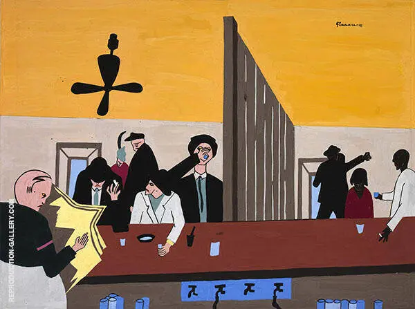 Bar and Grill 1941 By Jacob Lawrence