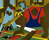 Carpenters 1977 By Jacob Lawrence