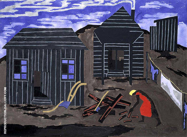 Firewood 1942 by Jacob Lawrence | Oil Painting Reproduction