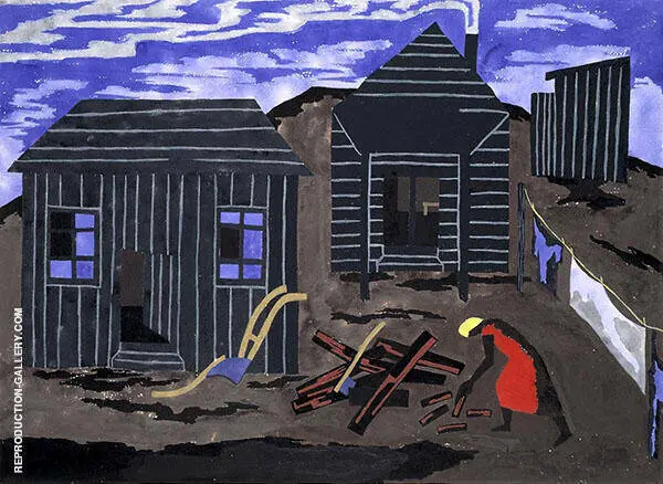Firewood 1942 By Jacob Lawrence