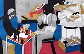 Two Builders Playing Chess 1996 By Jacob Lawrence