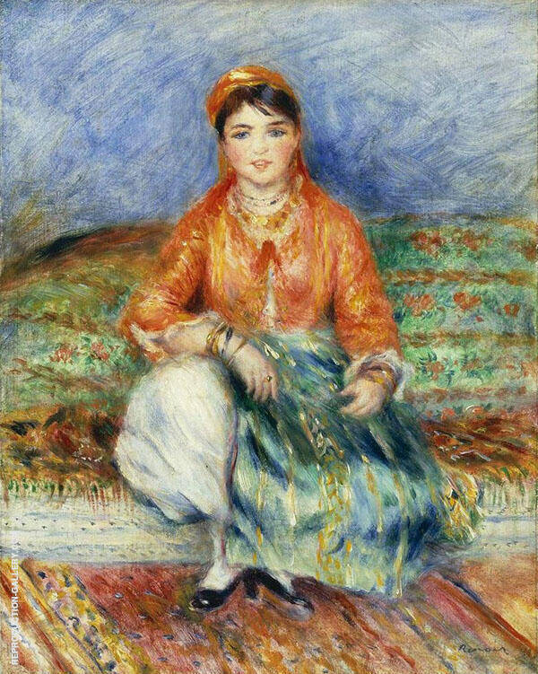 Algerian Girl 1881 by Pierre Auguste Renoir | Oil Painting Reproduction