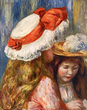 Girls with Hats By Pierre Auguste Renoir