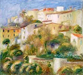 Houses on a Hill By Pierre Auguste Renoir