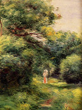 Lane in The Woods Woman with a Child in Her Arms 1900 By Pierre Auguste Renoir