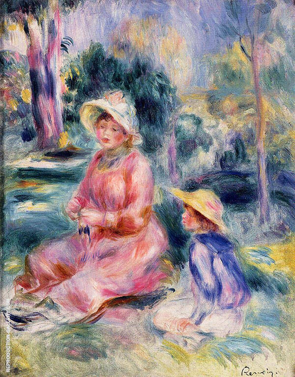 Madame Renoir and Her Son Pierre 1890 | Oil Painting Reproduction