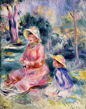 Madame Renoir and Her Son Pierre 1890 By Pierre Auguste Renoir