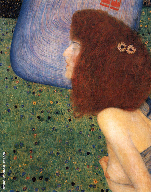 Girl with the Blue Veil 1903 by Gustav Klimt | Oil Painting Reproduction